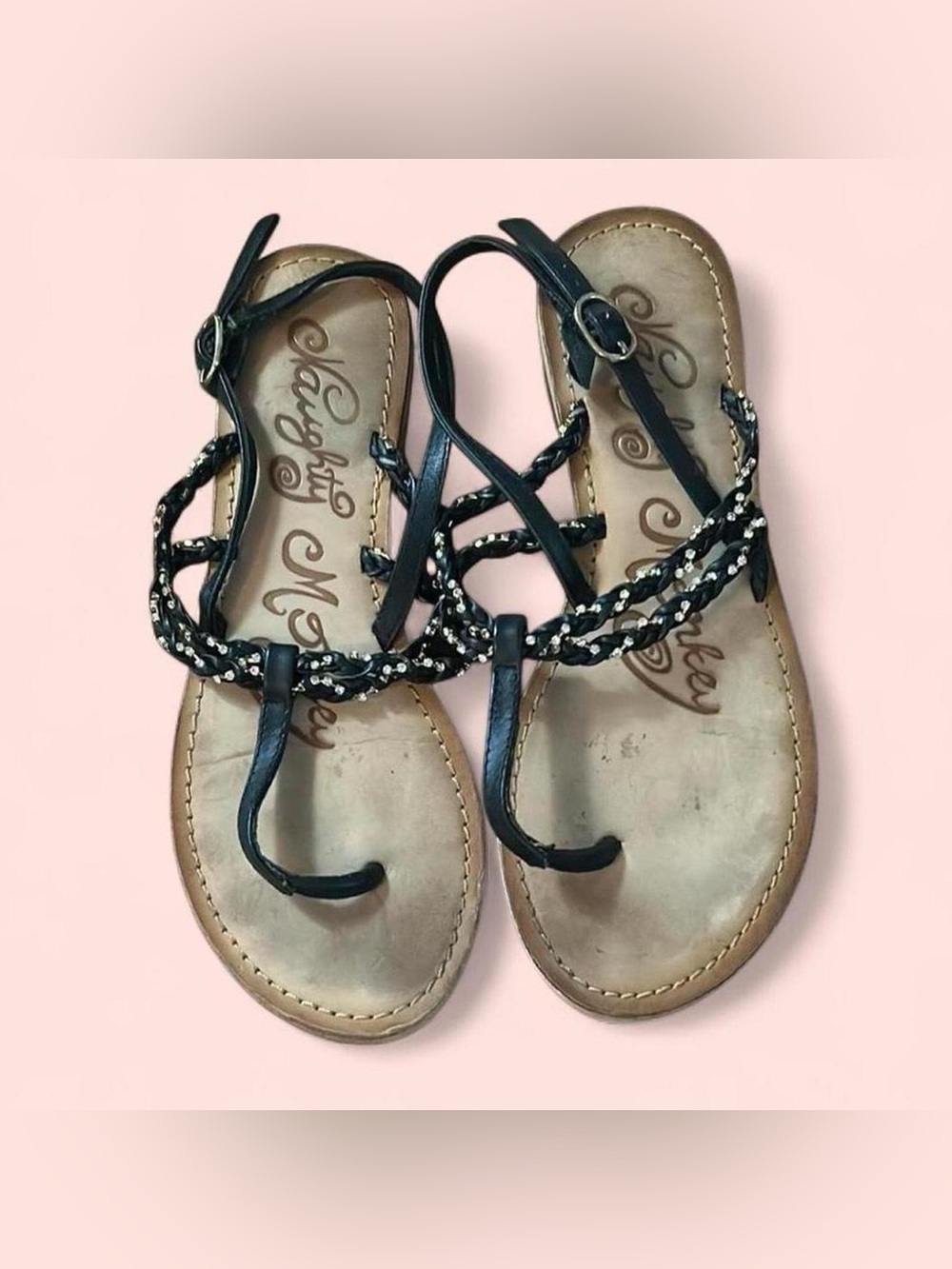 🖤Naughty Monkey 6.5 Embellished Sandals🖤